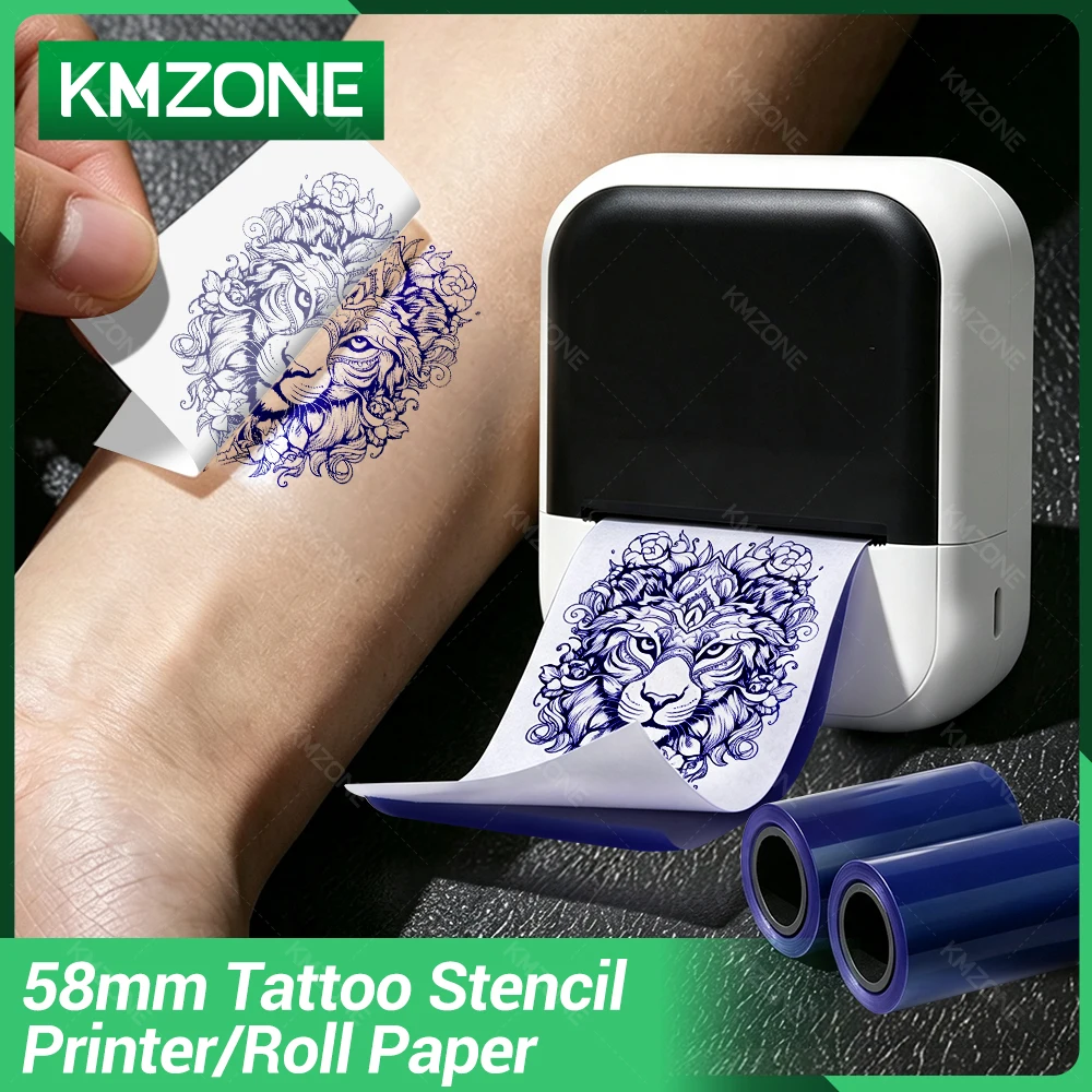 Mini Thermal Tattoo Transfer Printer Wireless Bluetooth Mobile Portable Printer With Transfer Paper For DIY Tattoo LOGO Print