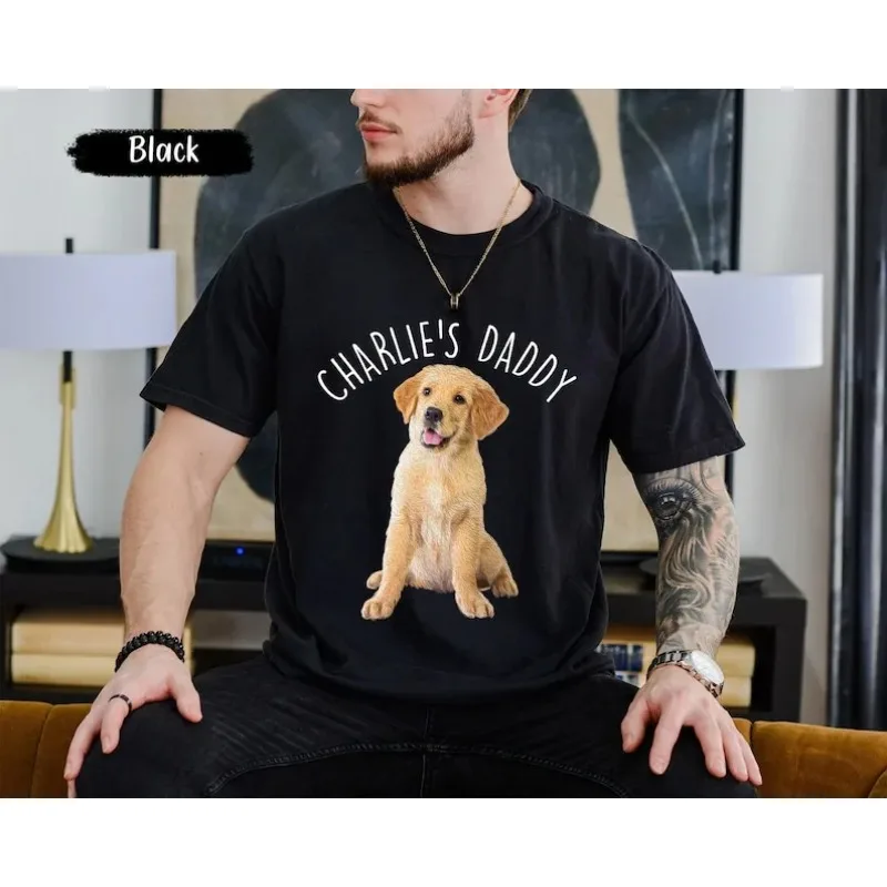 

Dog Dad Christmas Gift,Custom Pet Photo Shirt for Men - Funny Holiday Tee for Father Dog Photo Shirt, Gifts for Dad,