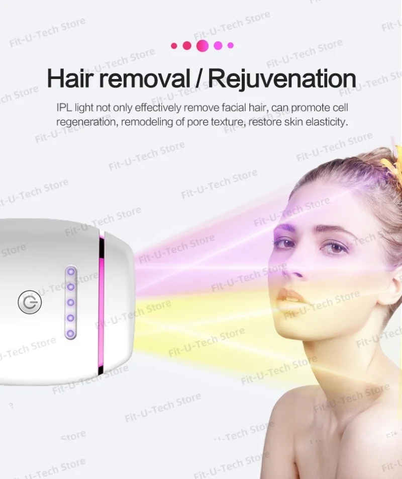 Laser Hair Removal Device, IPL Permanent Removal, Epilator Machine Women Men Home Use (5 Levels 300000 Flashes)