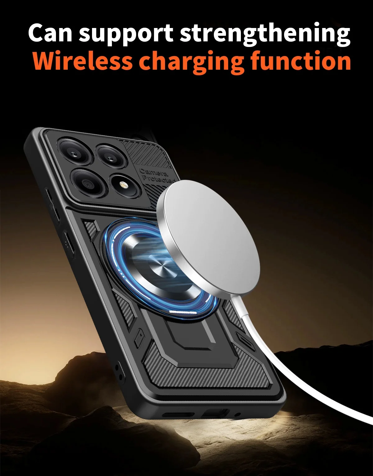 حافظة حلقية مغناطيسية قوية مضادة للخبط لهاتف Xiaomi 15T Pro 5G Xiaomi15t Xiao Mi 15t Mi15t 15tpro