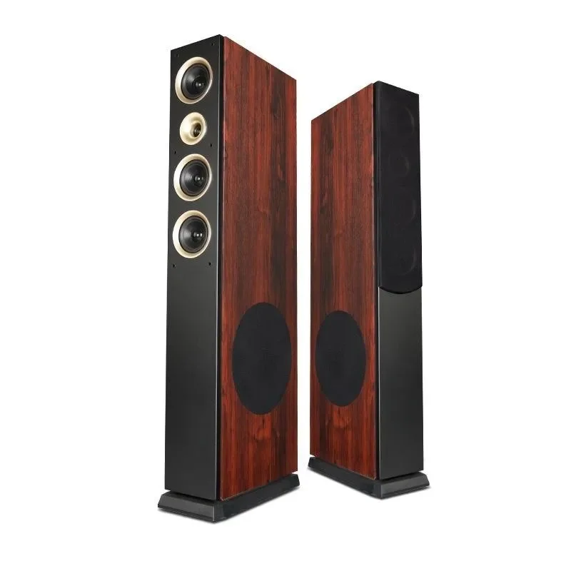 High Quality Home Use Fever Level 2.0 Front Speakers Living Room Three Frequency Passive HiFi Floor Stand Speakers