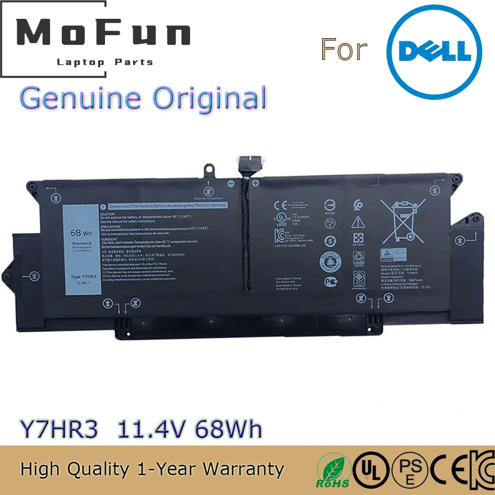 

Brand New Original Y7HR3 11.4V 68Wh Laptop Battery for Dell Latitude 14 7310 7410 series 04V5X2 0HRGYV 0WY9MP Y7HR3