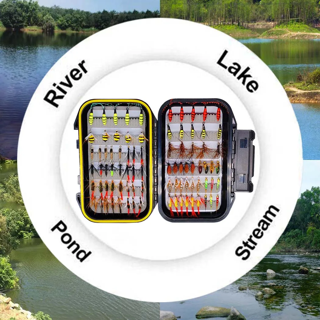 مجموعة طعوم صيد السمك 24-84 قطعة، طُعم جاف، مناسب لسمك السلمون المرقط والجهير، طُعم جاف مناسب لسمك السلمون المرقط والسلمون #6