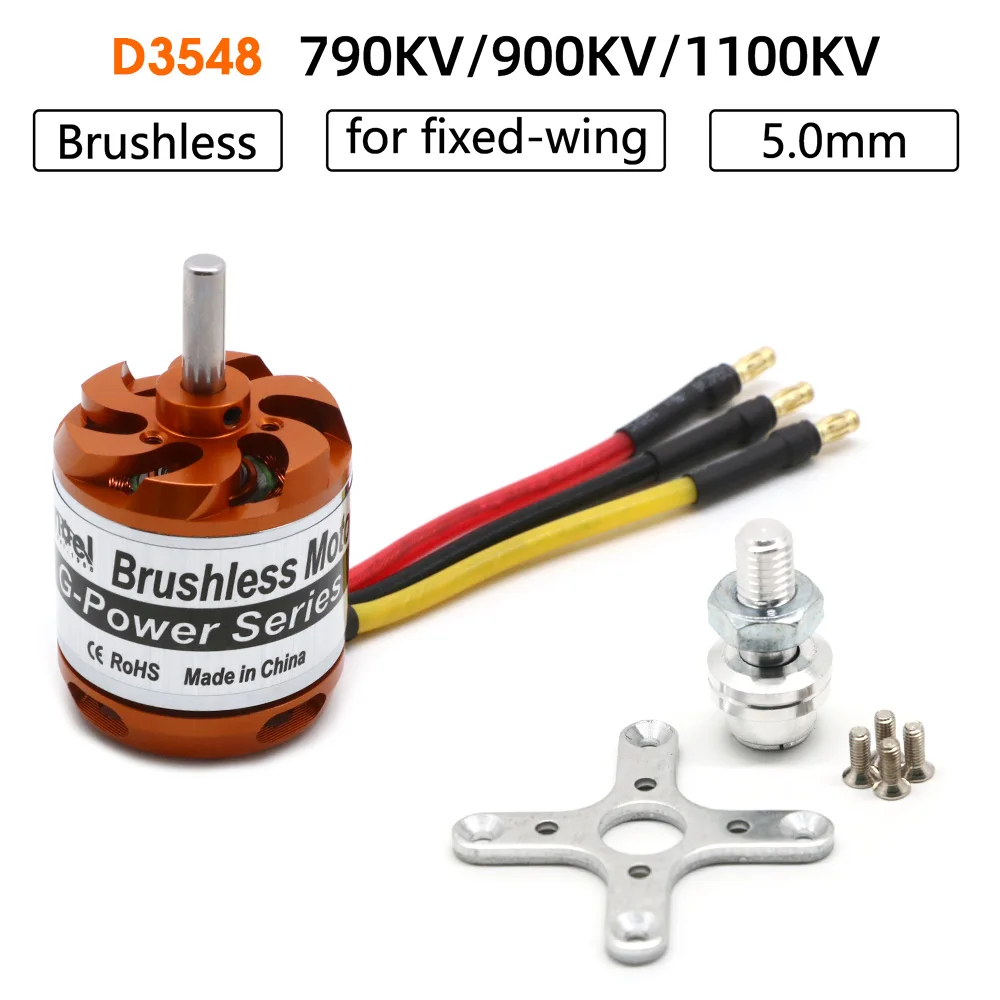 D3548 3548 790KV 900KV 1100KV Brushless Motor 3-5S For Mini Multicopters RC Plane Helicopter