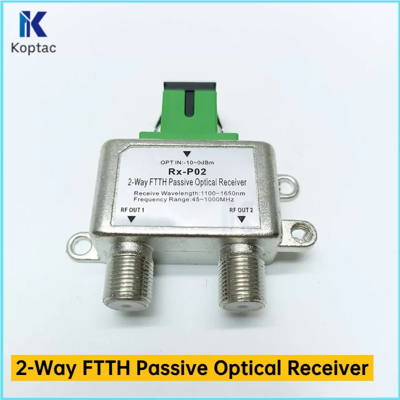 

2 Way Power Optic Splitter And CATV Splitter 2 CATV Main Digital TV Splitter For Antenna 2-Way FTTH Passive Optical Receiver