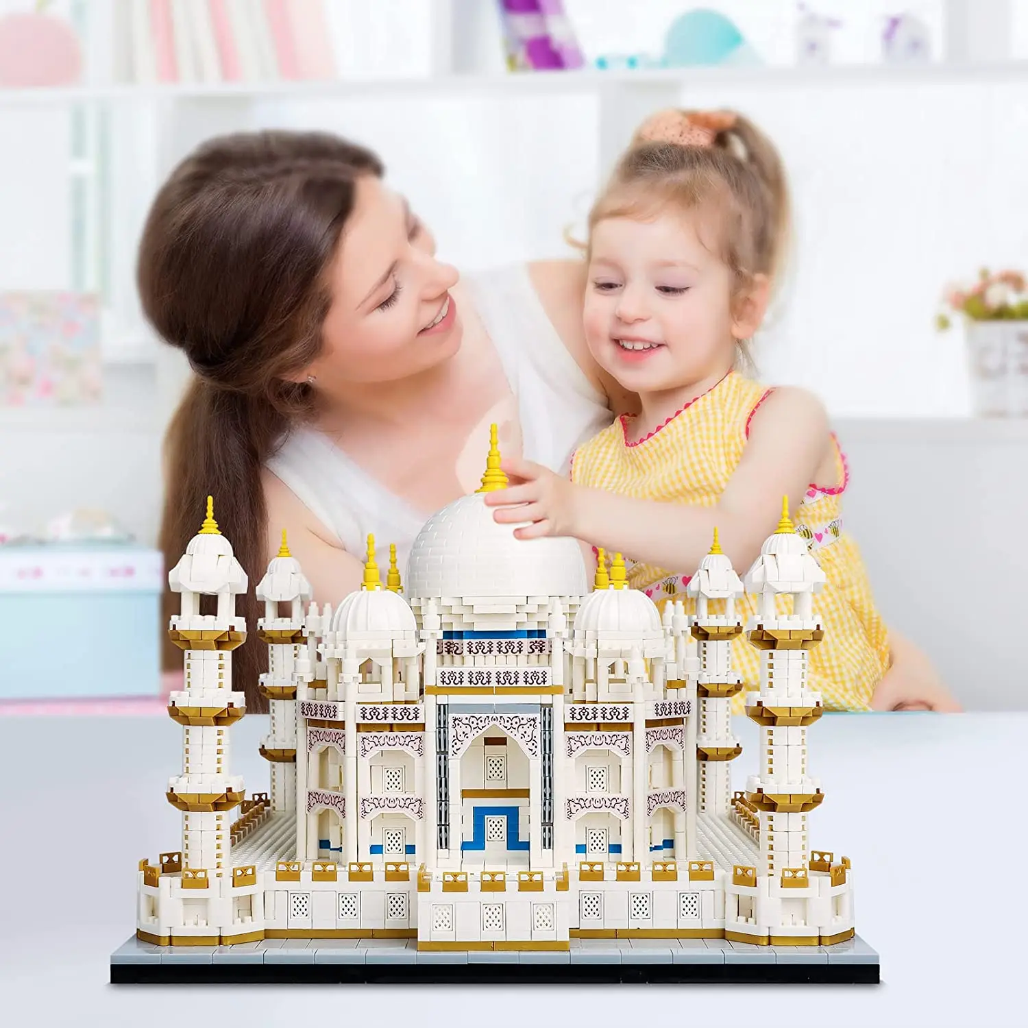 City mini building blocks World famous architectural miniature models Indian Taj Mahal building blocks Creative children\'s toys