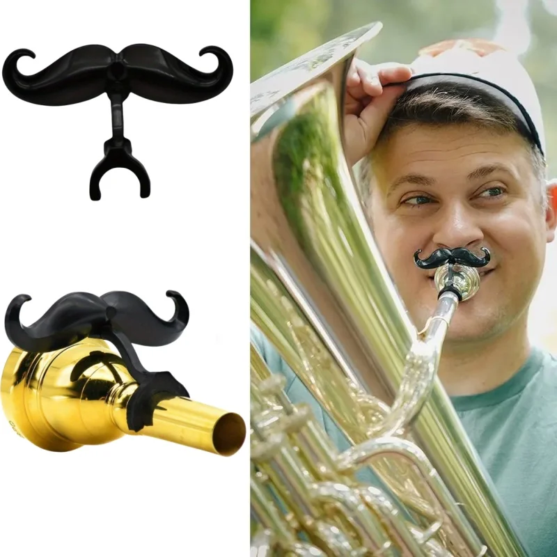 Clip-On Beard For Trumpet And Trombone Kit Protective Case Included For Trumpet Mouthpieces Creative Instrument Protective Cover