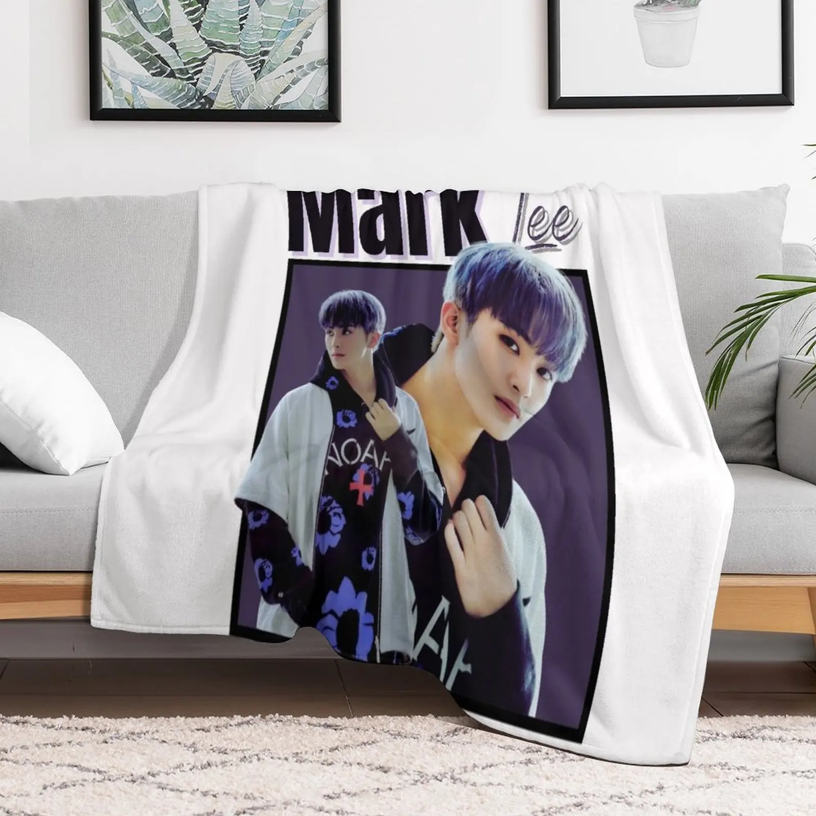 Mark Lee Throw Blanket Soft Plush Plaid Soft Beds Blankets