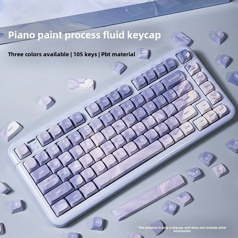 

Piano paint Fluid keycaps Mechanical keyboard keycaps CSA V3 Height 68/75/98/