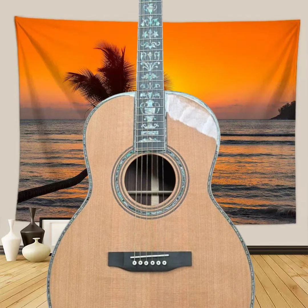 

00045 Series Solid Wood Acoustic Guitar Red Cedar Body Ebony Neck High End Professional Beginner Performance Free Delivery