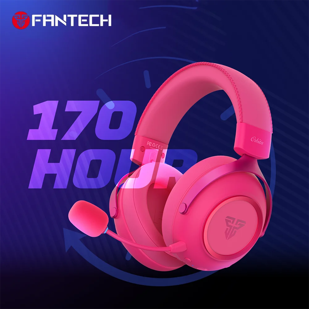 

FANTECH ORBITA WHG07 Quad Mode Gaming Headset 53mm Driver 170H Use Time Wired ENC Noise Cancelling Mic For PC PS5