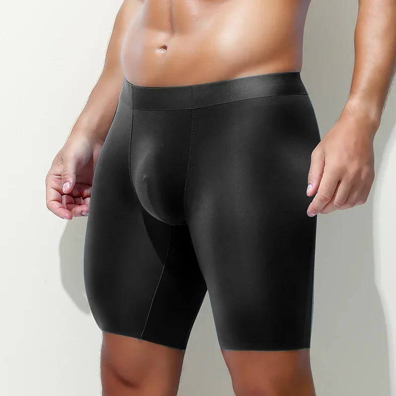 5 عبوات من سراويل داخلية رجالي رياضية بدون خياطة ومضادة للارتداء ومضادة للساق، سراويل داخلية كبيرة الحجم مريحة وقابلة للتنفس