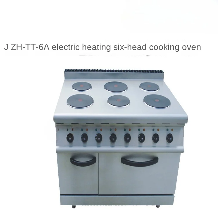 Commercial Cooking Multi-Function Electric Heating 6-Plate Cooker with Cooking Oven Electric Qianmai JZH-TT-6A