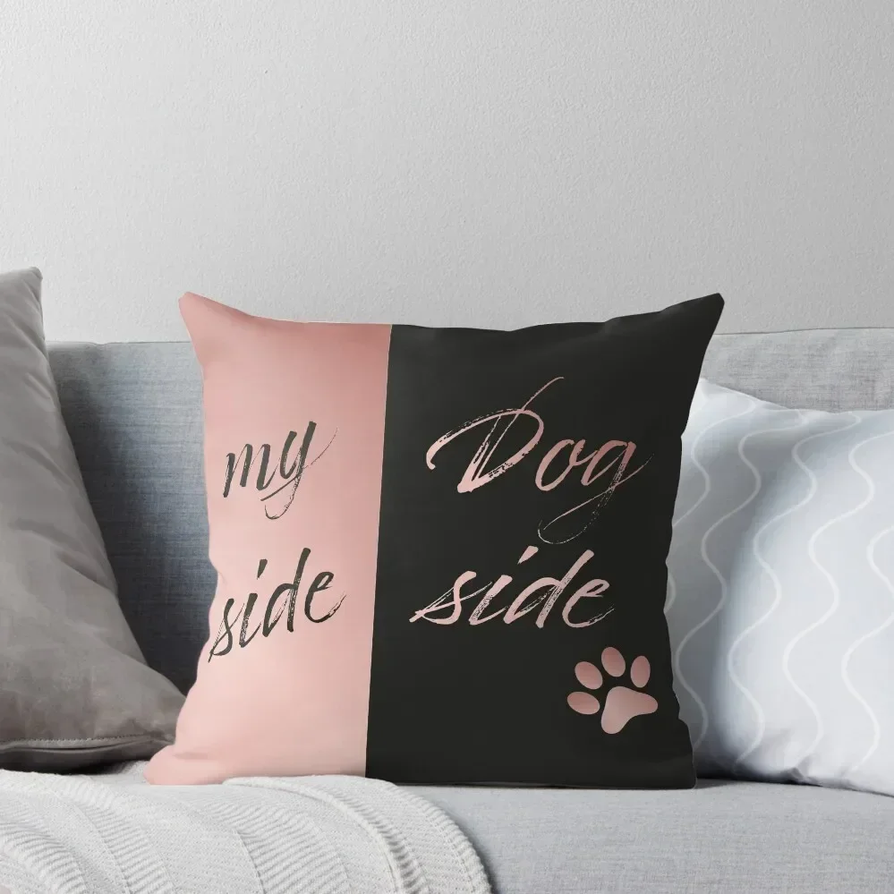 

My Side Dog Side Throw Pillow Couch Pillows Covers For Sofas Christmas Pillowcase Cushions Cover pillow