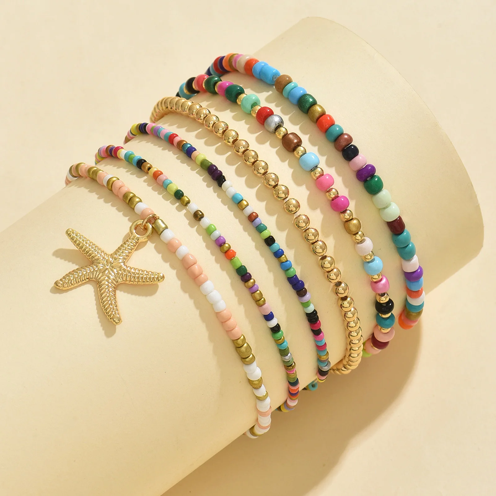 

Sea Star Pendant Anklet Set Outdoor Beach Lightweight Anklets Feet Ornament for Women Decorative Jewelry