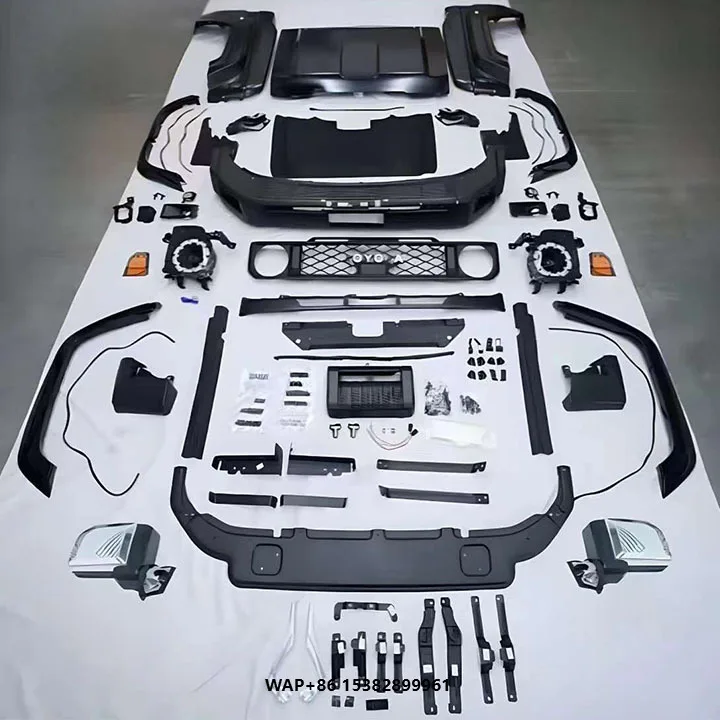 طقم هيكل لاند كروزر LC70 LC76 LC79 FJ70 71 76 79 2002-2022 ترقية 2024 نمط مصدات غطاء محرك السيارة عالية الجودة