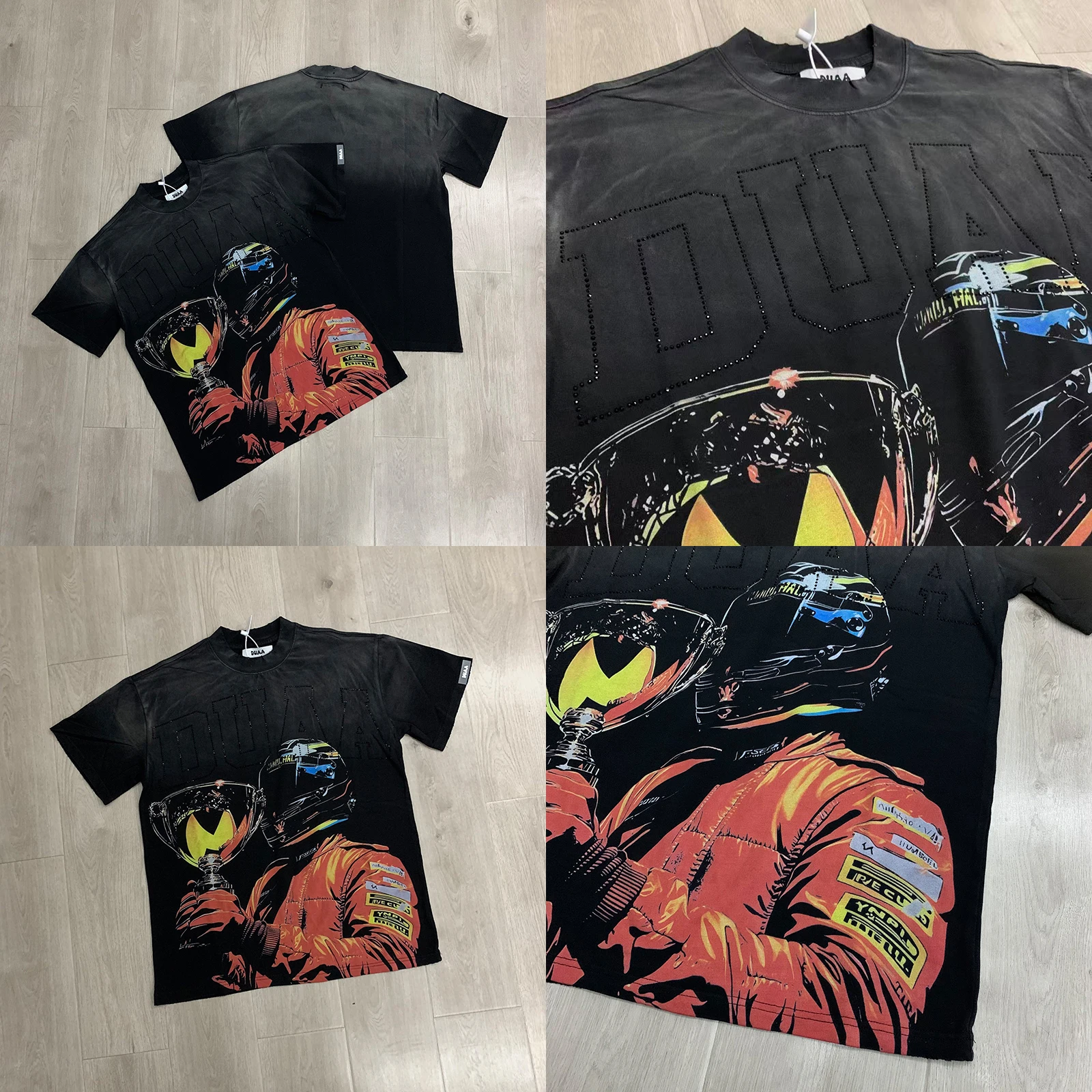 

Washed DUAA Trophies T-shirt Black Revived Tee New Age T-shirt Men Women High Quality 26SS Top T Shirt