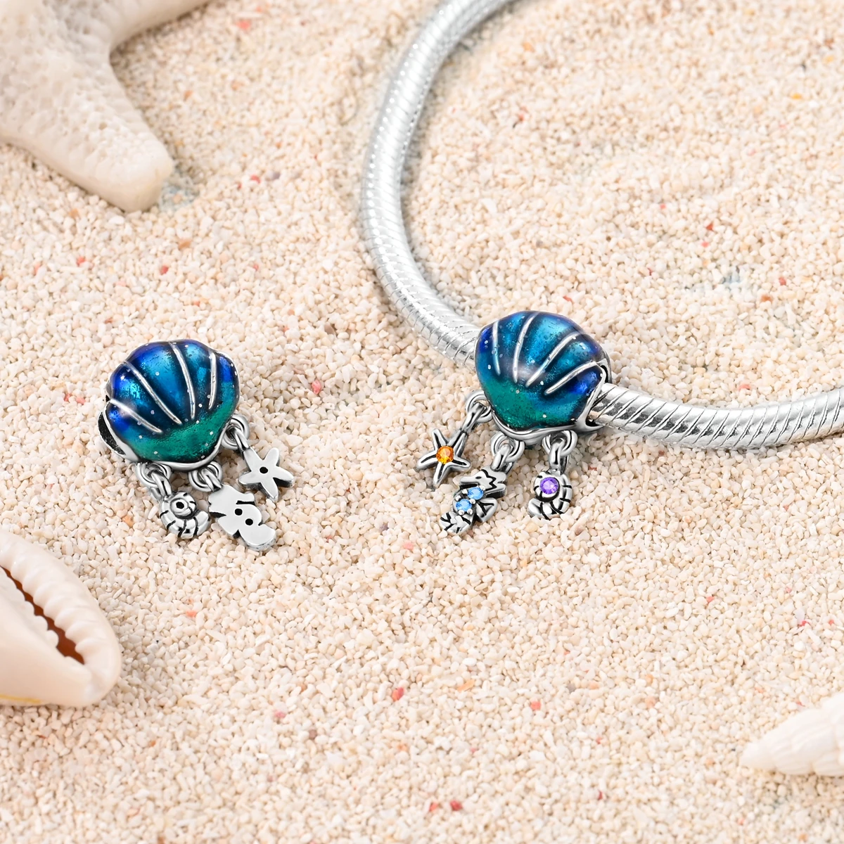 Fit Original Bracelets Silver Plated Summer Style Butterfly Charms DIY Beads For Women Jewerly Making Gift