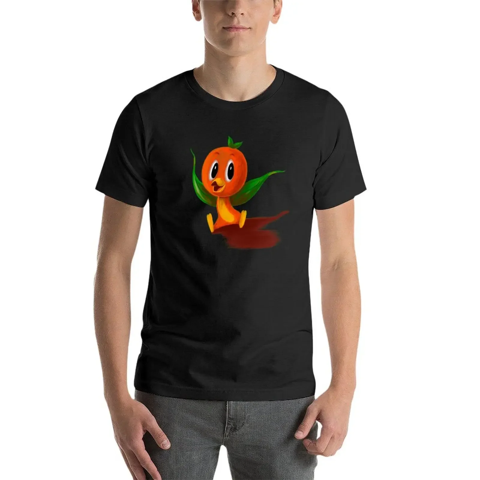 Orange bird T-Shirt summer top korean fashion graphic tee shirt quick-drying mens graphic t-shirts funny