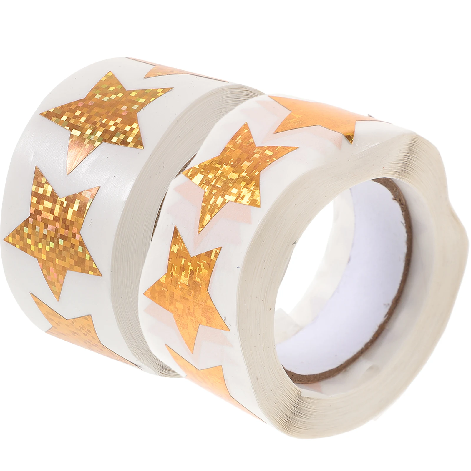 

2 Rolls Star Diy Stickers Holographic Scrapbook Photo Album Journal Diary Packaging Decor Self-Adhesive Colored Stickers