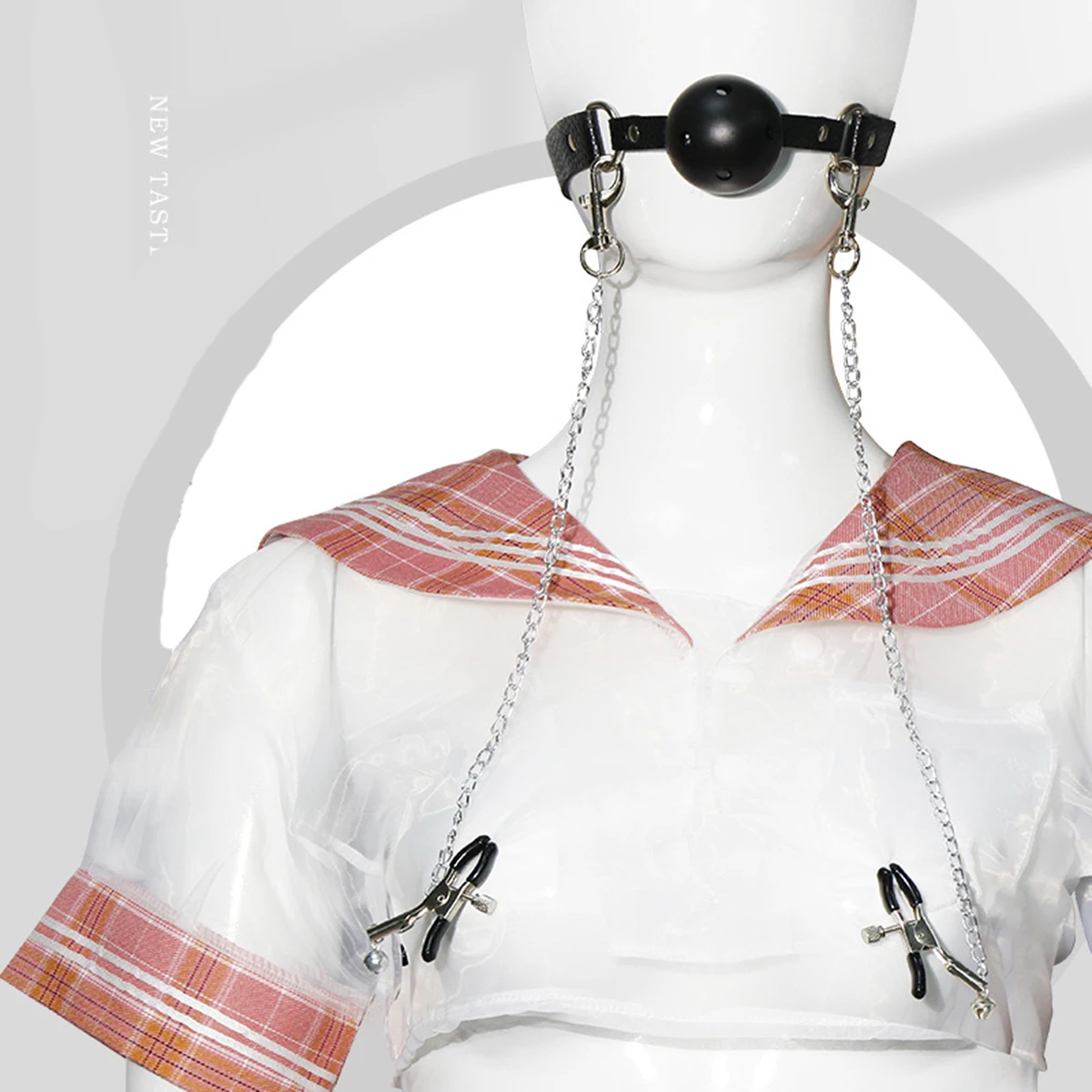 SM Mulut Gag Penjepit Puting BDSM Budak Bra Klip Mainan Seks Kit Silikon Lembut Bola Mulut Sextoy Dewasa Permainan Erotis Pembuka Seks Oral