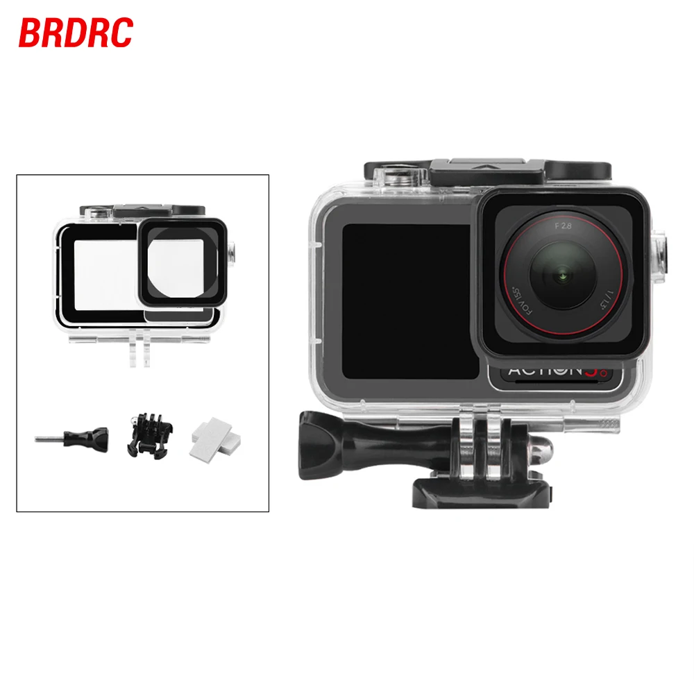 

BRDRC 40M Waterproof Case for DJI OSMO Action 5 Pro Protective Shell Sports Camera Swimming Diving Surfing Action 4 Accessory