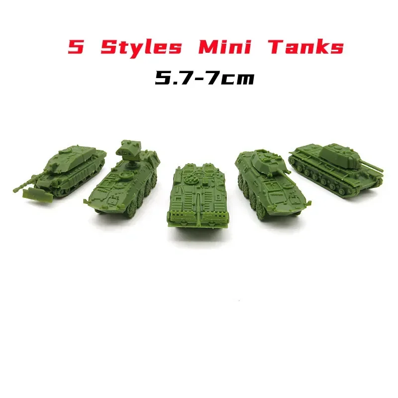 1pcs Mini Tanks Plastic Assemble Model Building Kits Children Toy for Sand Table Game