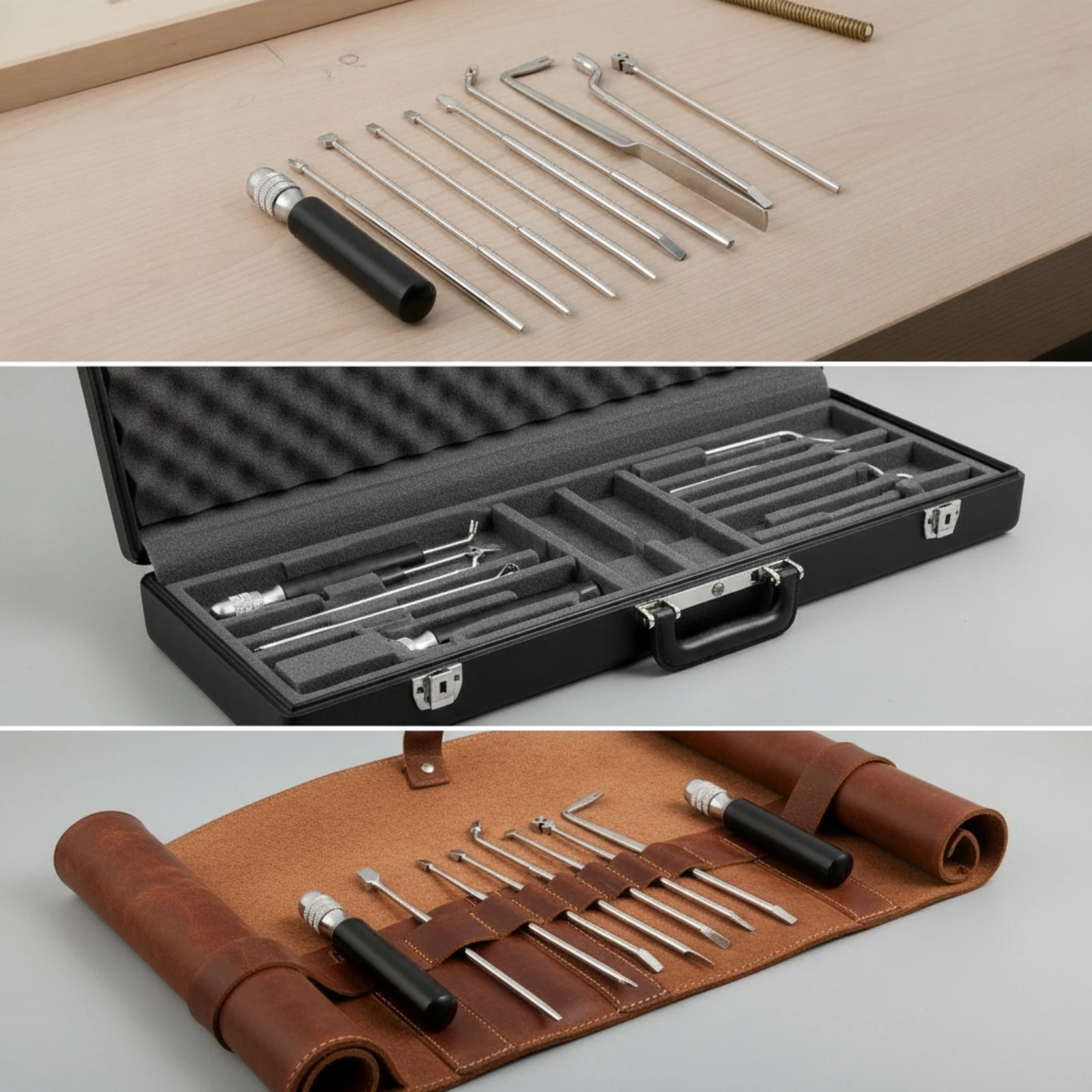 9 Pieces Piano Maintenance Kit with Bag Comprehensive Piano Repair Tools Long-Lasting Compact for Tuner, Workshops