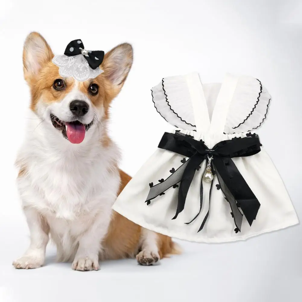 Pet Clothes  Stylish Breathable Small Dog Puppy Cat Dress Outfit  Comfy Pet Dress