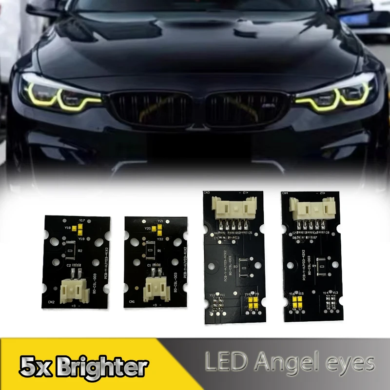 

4Pcs Yellow CSL DRL Golden Eye Modules Headlight Angel Eye Turn Signal Lights For BMW M3 M4 F32 F36 F33 F82 F83 2018-2020