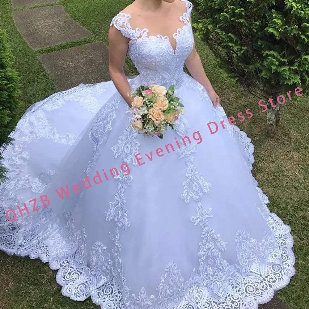 

Classic Sweetheart Lace Tulle Backless A-Line Bride Wedding Dresses Bridal Gowns Customized