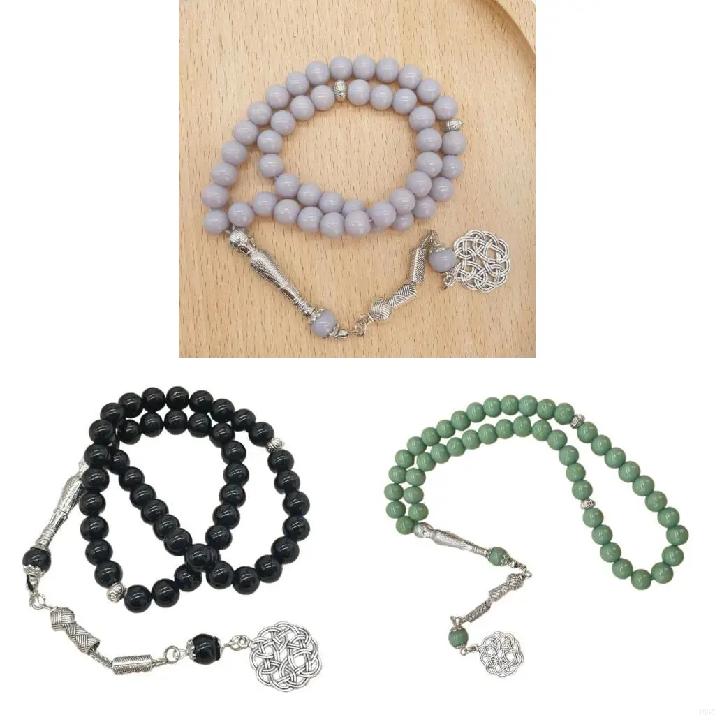 195C Handcrafted Prayer Beads Traditional Tasbih for Muslims 45 Rosary Beads Bracelet Islamic Muslims Religion Eid Gift