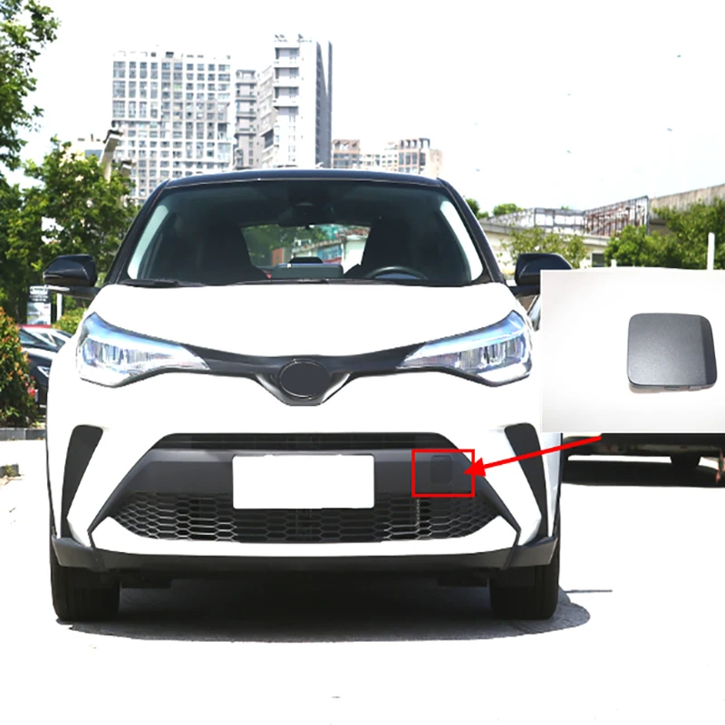 For Toyota C-HR CHR 2021 2022 2023 Front Bumper Tow Hook Cover Trailer Hauling Eye Cap Lid Decoration Accessories