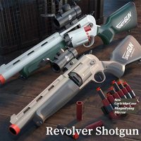 Manual Airsoft Rifle Toy Guns Shell Throwing Submachine Gun Foam Blaster Enhanced Revolver Outdoor CS Toy Kids Birthday Gift