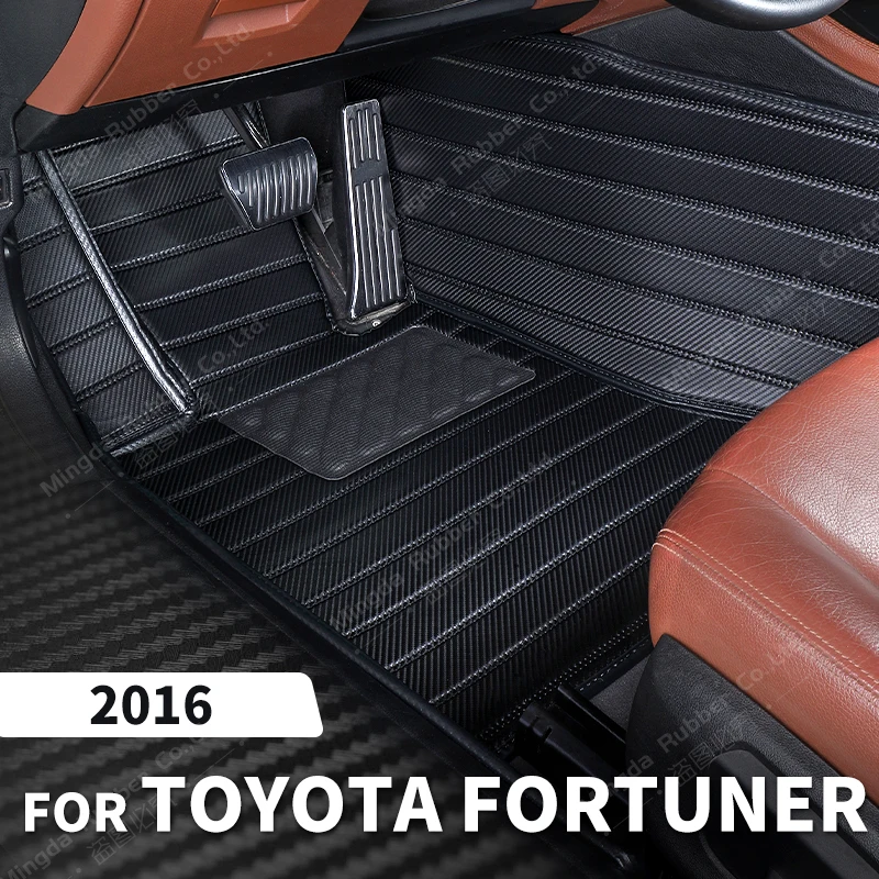 

Напольные коврики из углеродного волокна на заказ для Toyota Fortuner 2016, коврик для ног, аксессуары для интерьера автомобиля