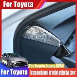 for Toyota Camry XV80 2024 Stainless steel material for the protective cover of the center console side air outlet horn