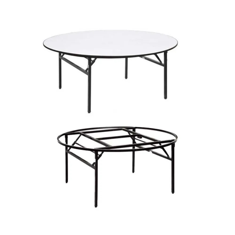 Grande table à manger ronde pliante empilable de jardin de banquet