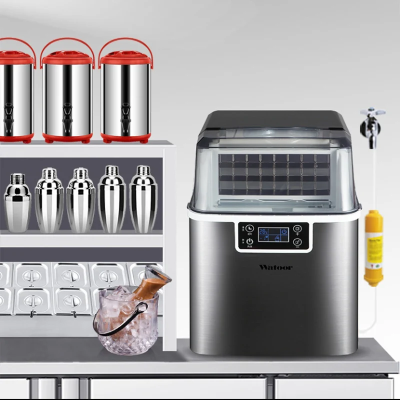 Desktop Electric Ice Maker Machine 3.5L Commercial Household Round Ice Cube Making Small Milk Tea Shop