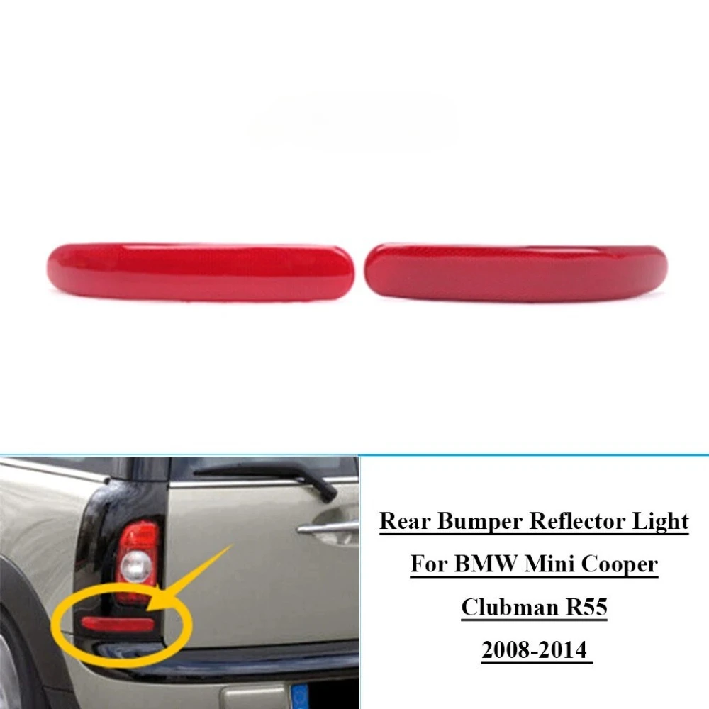 

Red Lens Rear Bumper Reflector Lights Left Right 275466603 275466503 For BMW Mini Cooper Clubman R55 2008-2014