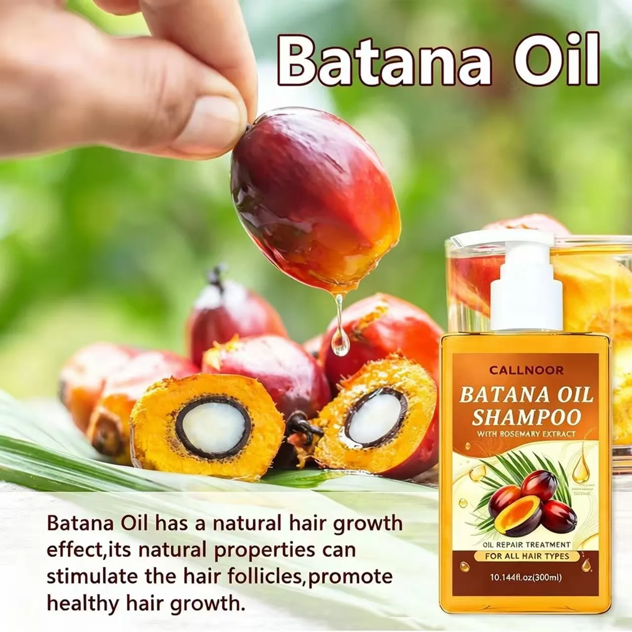 Batana Oil Shampoo With Rosemary Extract Repair Damaged Hair Nourish Scalp Improve Frizzy Split Ends Hair Care Shampoo 3