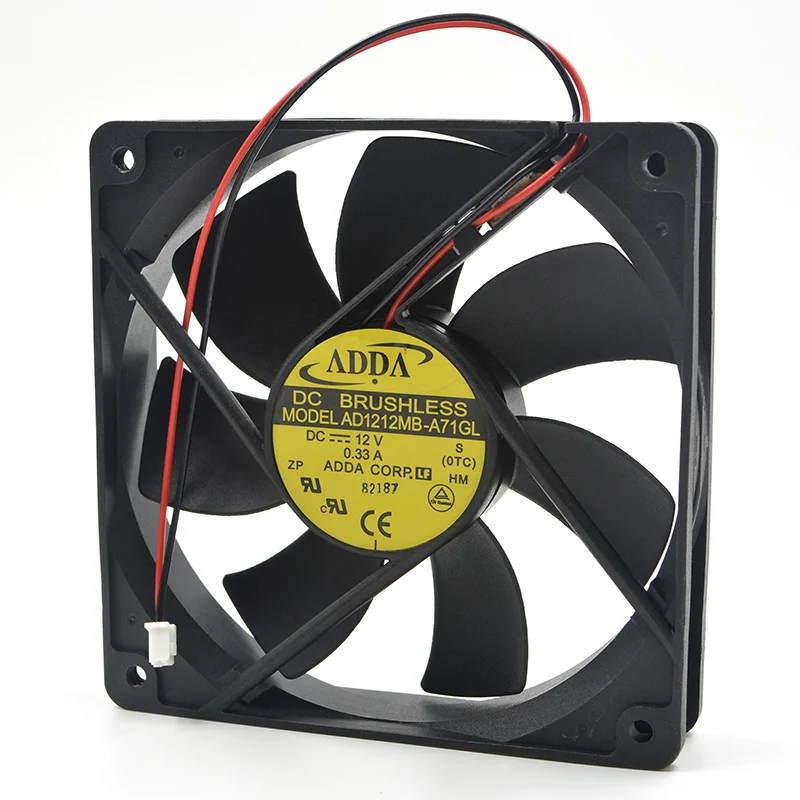 Adda 12cm 12025 12v 0.33a AD1212MB-A71GL chassi mudo ventilador dedicado de energia