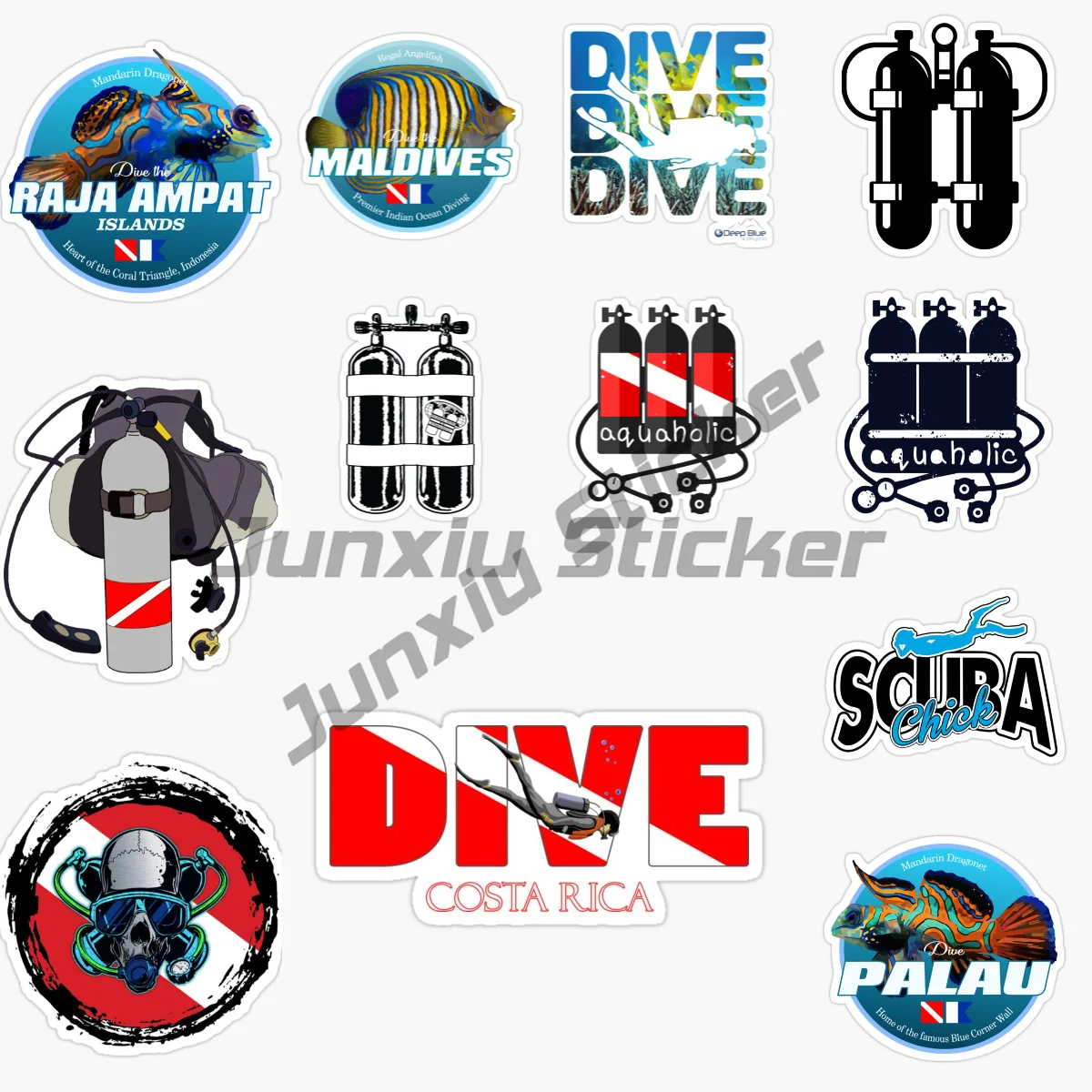 

Scuba Diving Diver Flag Sticker Motorcycle Car Accessories Camper Laptop Wall Room Truck Window Bicycle Vinyl Self-adhesiv Decal