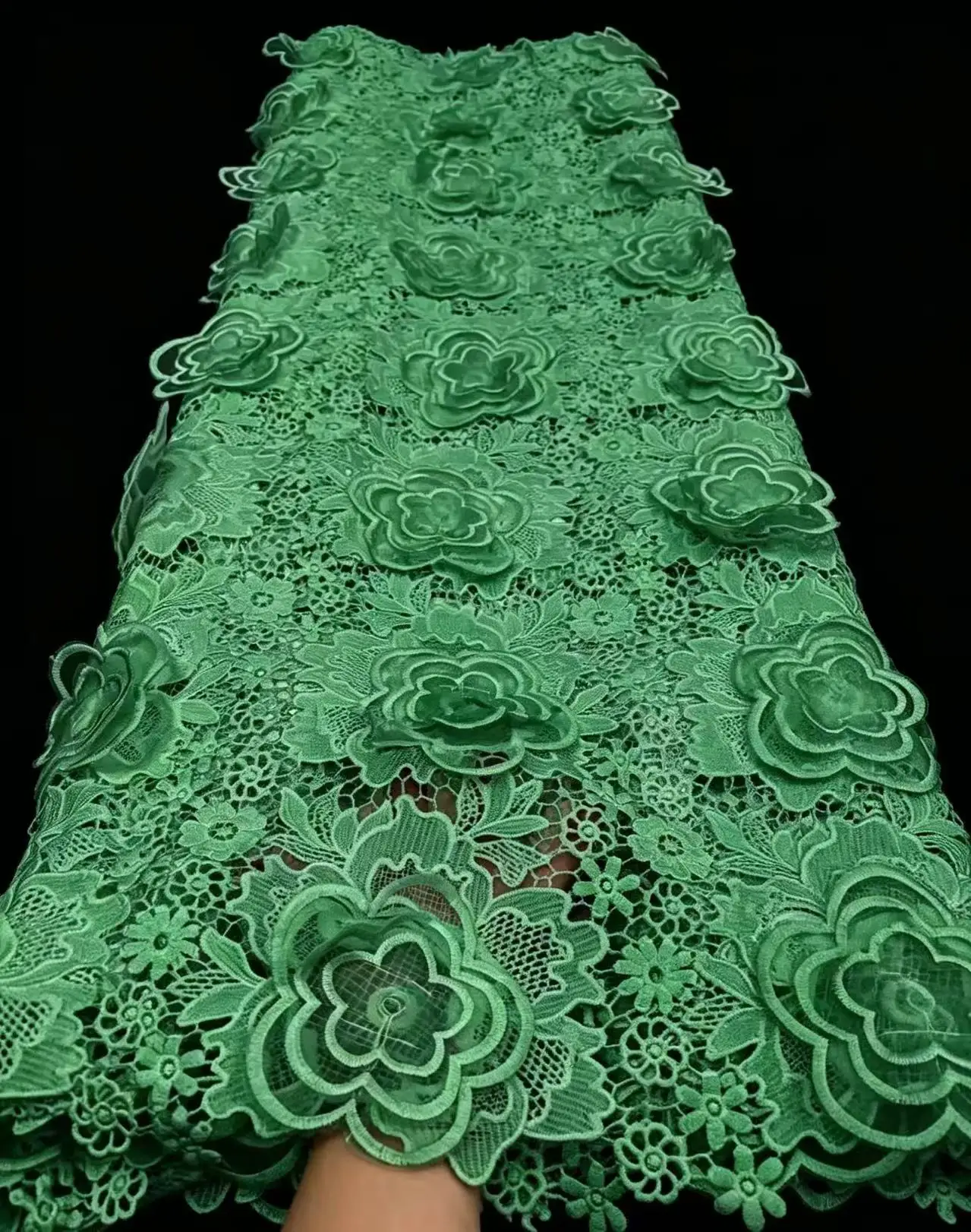 Nigerian Lace Fabrics High Quality Lace African Lace Fabric Milk Silk Lace Guipure Cord Lace Fabric For Party Dress Sewing 5Yard