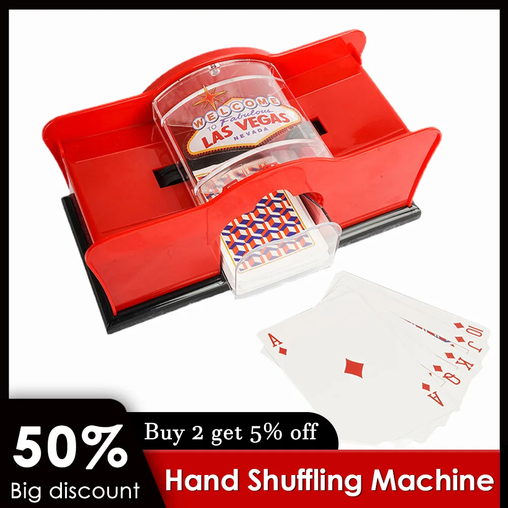 Automatic Card Shuffling Machine 1/2 Decks Electric Poker Card Shuffler USB Battery-Operated Shuffler for Card Games Home Party