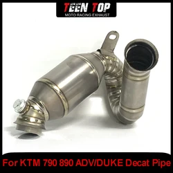 Motorcycle Exhaust Middle Link Pipe For KTM 790/890 DUKE 790/890 ADV Exhaust Decat Pipe Connect Pipe 901 Norden Titanium Alloy