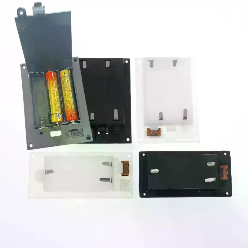 2x3x AAA Rectangular Embedded Battery Holder Storage Box Case With Switch Cover Batteries Shell Plastic