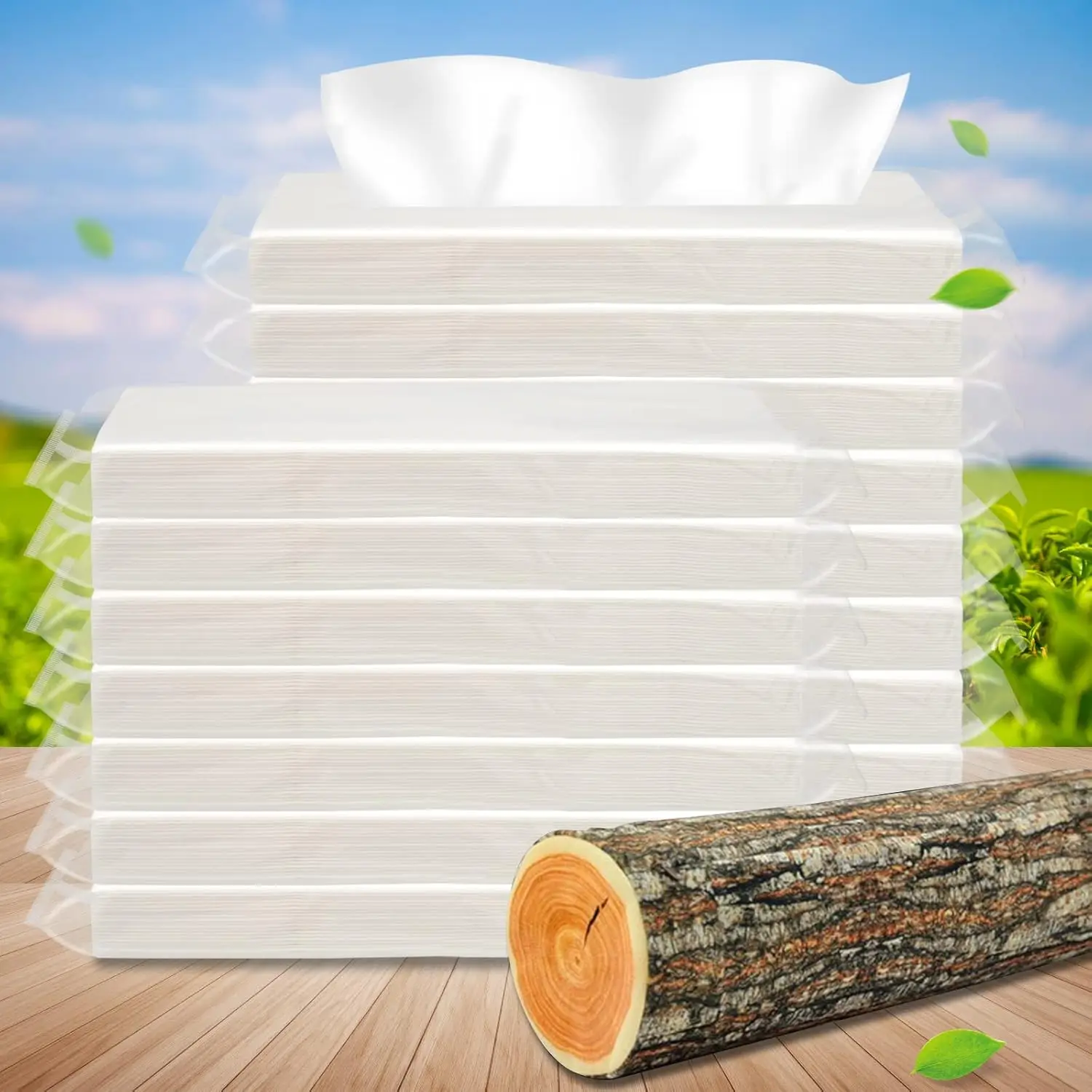 Car Tissue Refill, Disposable Facial Tissues, Face Towel, Tissues Travel Size Pack For Purse,Soft And Comfortable