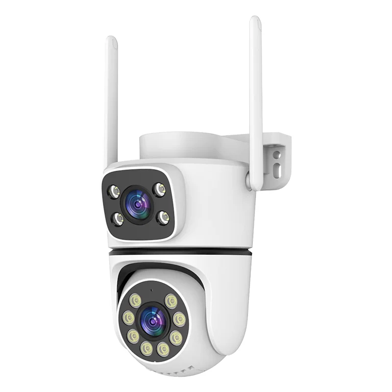Caméra Wifi extérieure Tuya Smart Life 2.4/5G, double objectif, double écran, caméra de sécurité éta