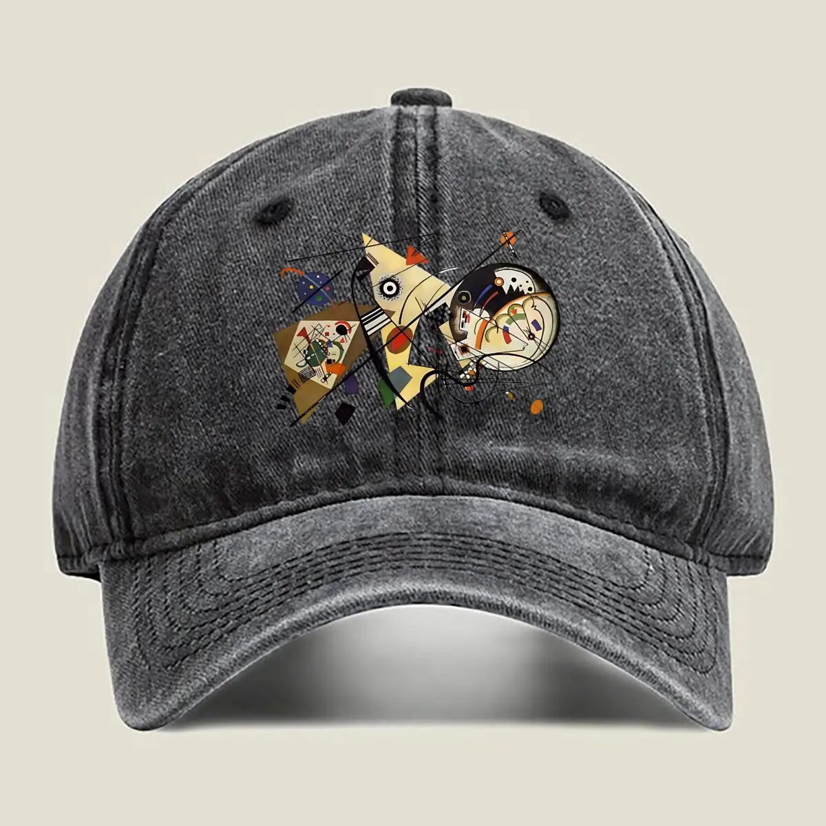 

Card Art - Bold, Text, Color, Game - Themed Design Washed Baseball Cap