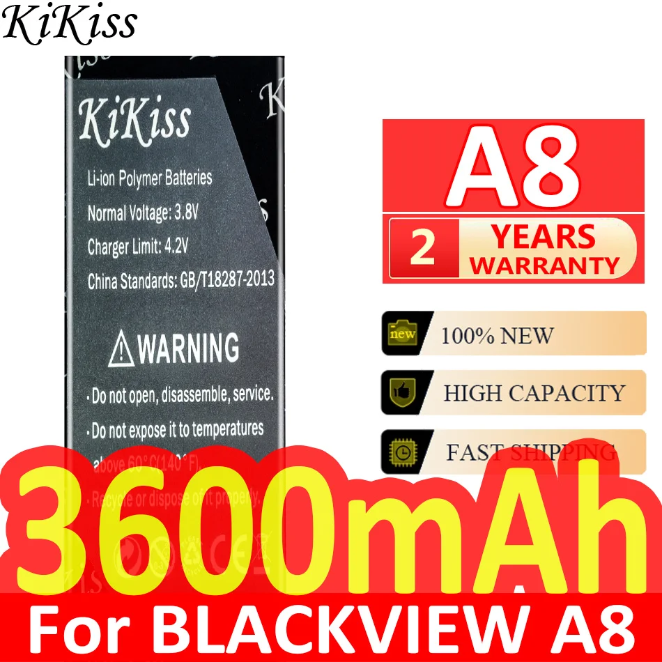 Mobile Phone Battery 3600mAh High-Efficiency For Blackview A8 High Compatibility